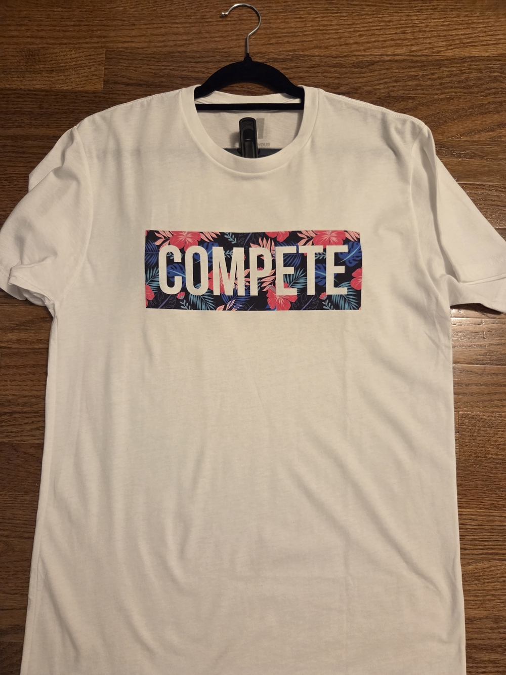 NWT Unisex "COMPETE"  Compete Everyday, Floral Graphic  T‑Shirt